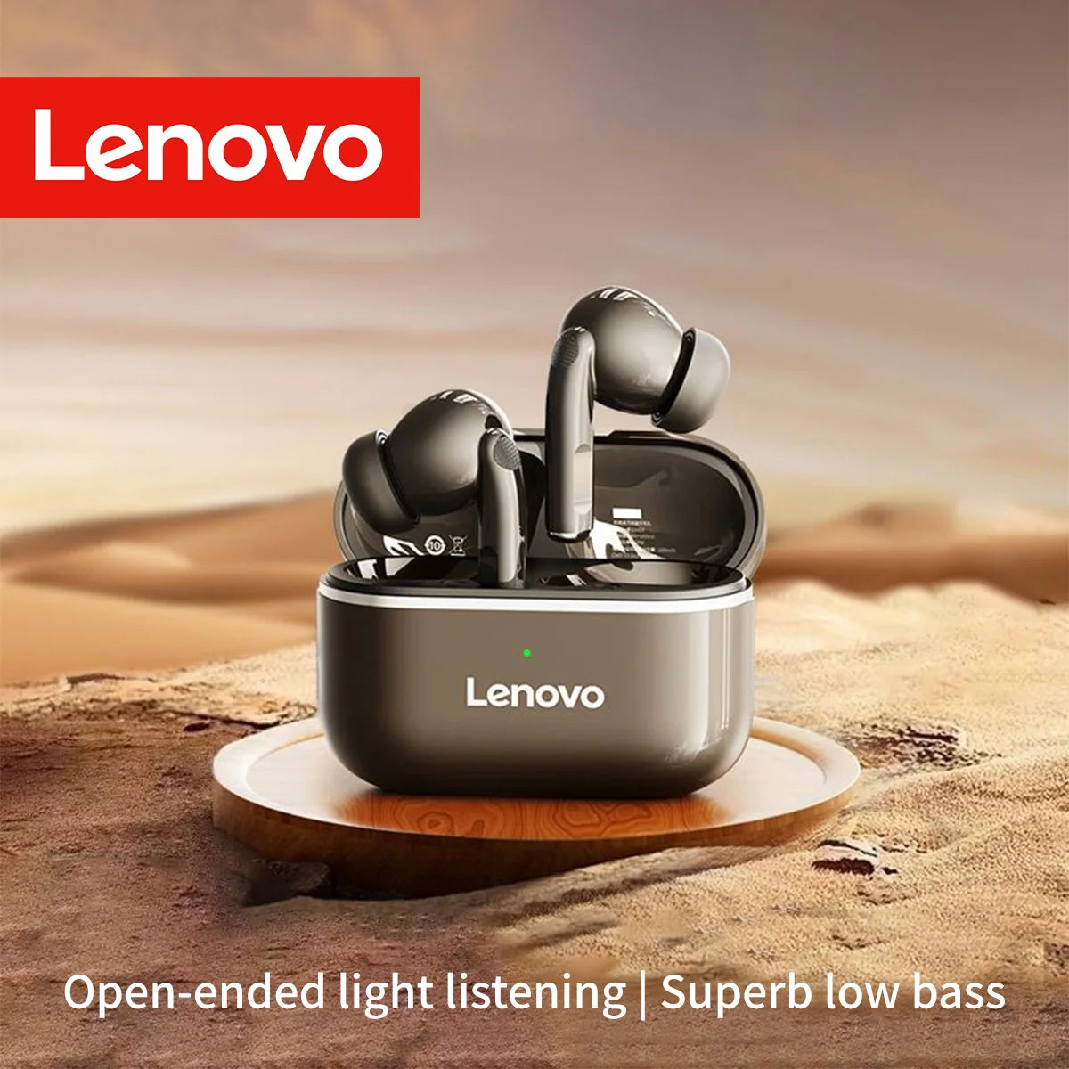 Lenovo Wireless Bt5.4 Low Latency Earbuds with Mic Hd Call Noise Reduction Long Standby Earphones Human Ear Design Headphones